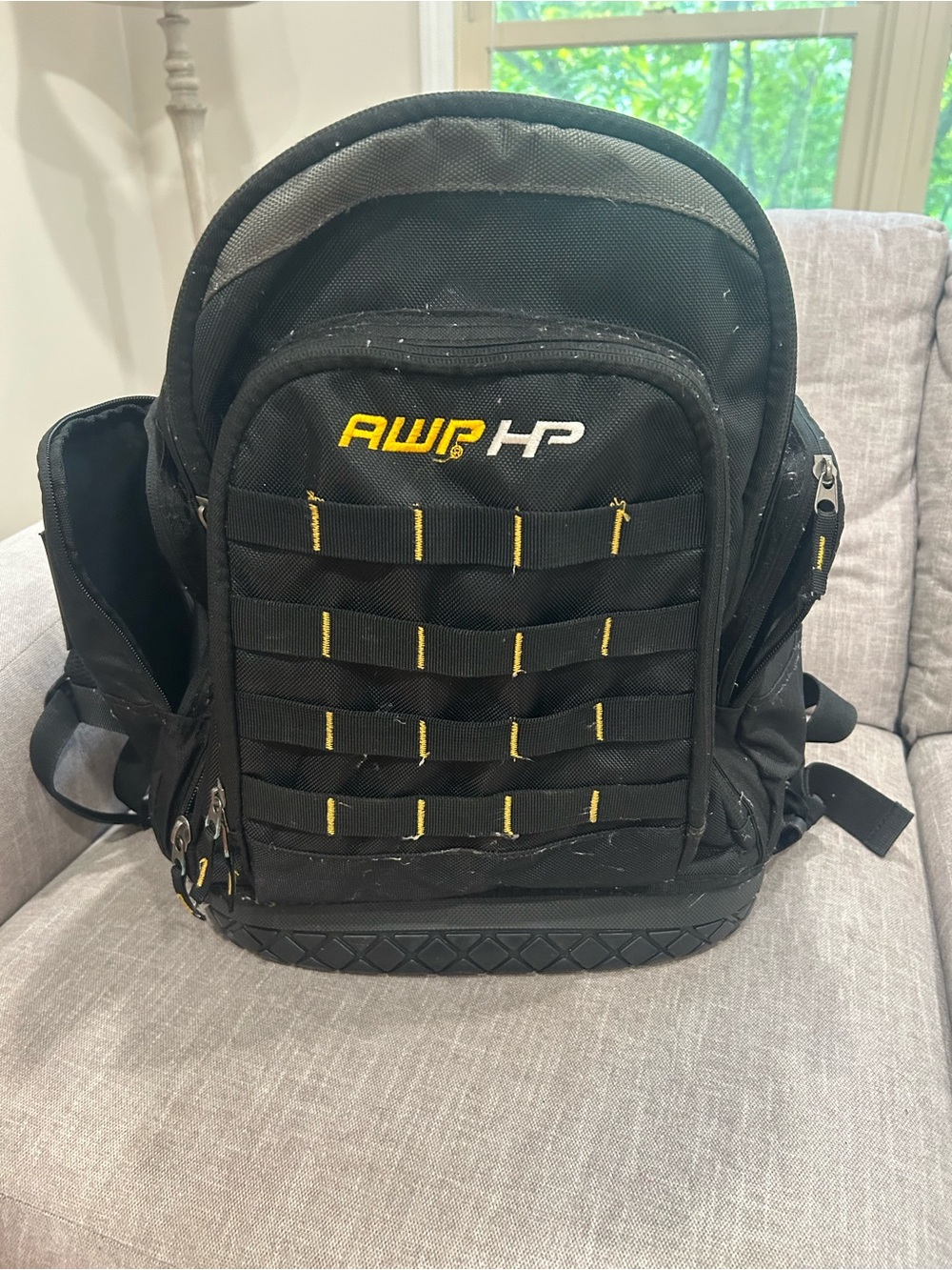 Black Men's Tool Utility Backpack